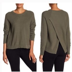 Madewell Cross Back Province Green Sweater
